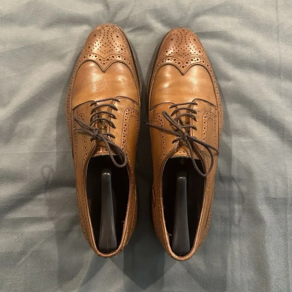 VTG Allen Edmonds Stuttgart Wingtip Oxford Dress Shoes Mens 10.5 D 9728 Walnut